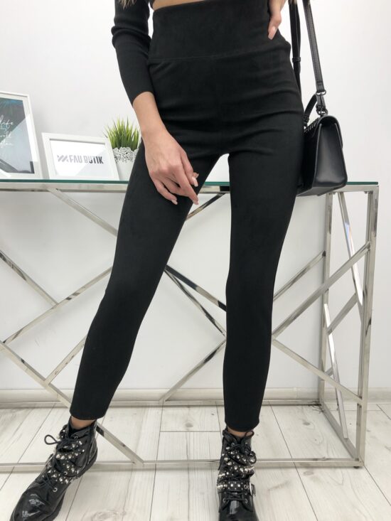 Legginsy zamszowe BLACK MILO