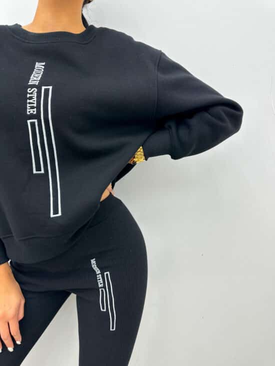 Komplet Dresowy Czarny Modern