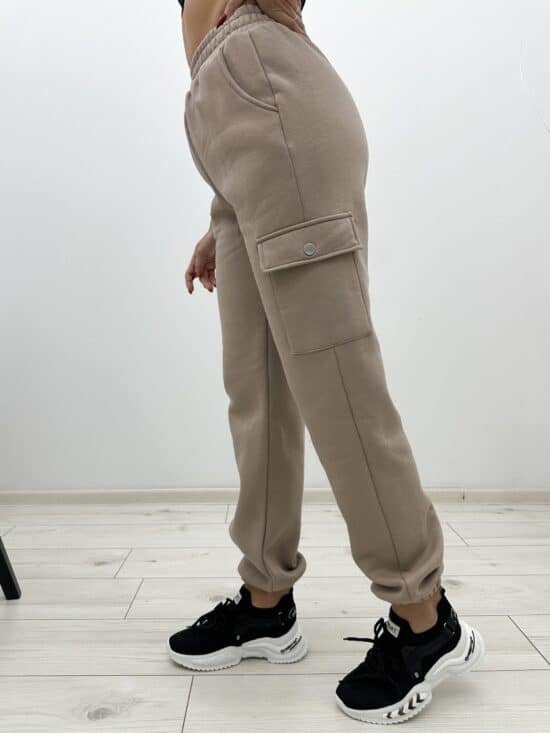 Bojówki Dresowe Beżowe Lolly