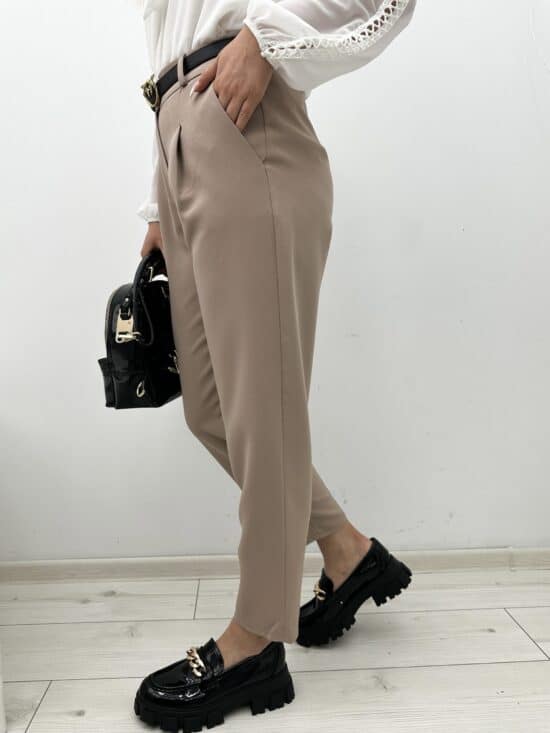 Eleganckie Spodnie Beżowe Corry