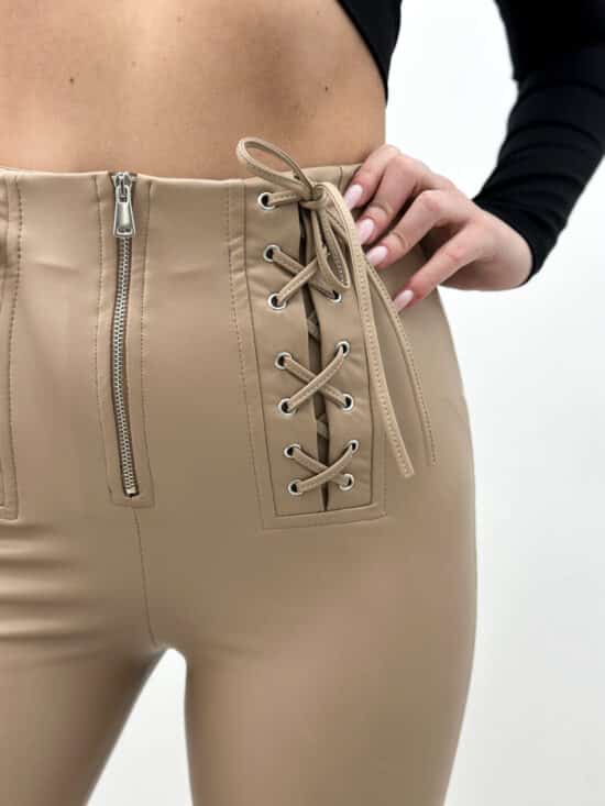 Legginsy Dopasowane Skajowe Wiązane (5)