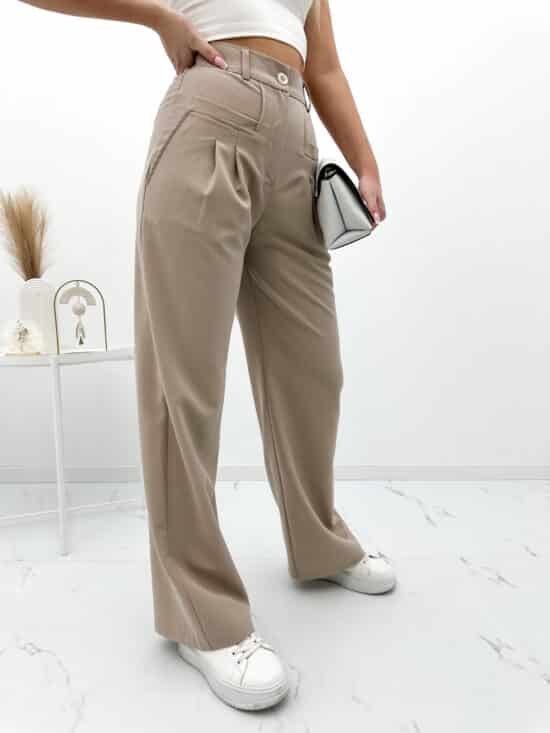 Spodnie Materialowe Bezowe Wide Leg Marges 3 Scaled