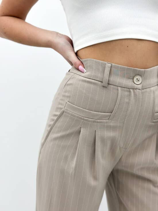 Spodnie Materialowe Bezowe W Paski Wide Leg Marges 3 Scaled