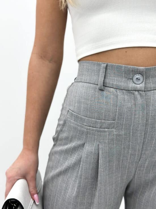 Spodnie Materialowe Szare W Paski Wide Leg Marges 3 Scaled