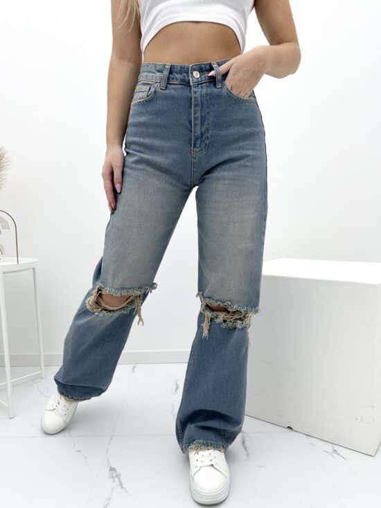 Spodnie Jeansowe Z Dziurami Wide Leg Claudia 6 Scaled