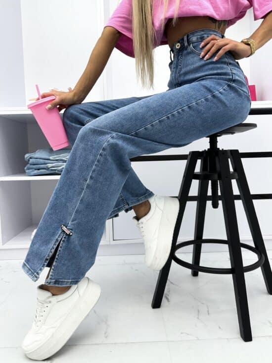 Spodnie jeansowe wide leg MARINE 2