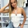 Body z marszczeniem cream IZYDA