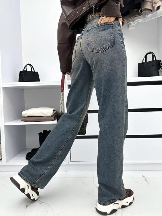 Spodnie Jeansowe Z Panterką Wide Leg Sheryl (3)