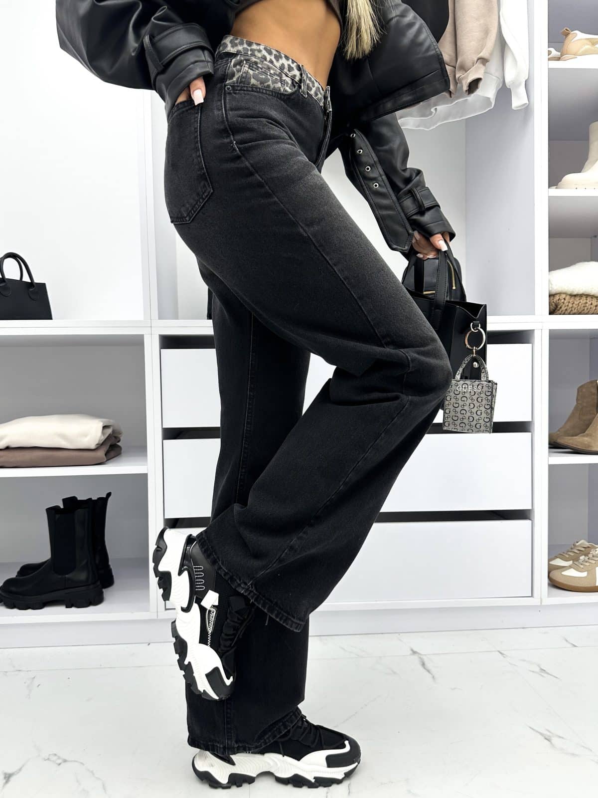 Spodnie Jeansowe Z Panterką Wide Leg Sheryl (9)