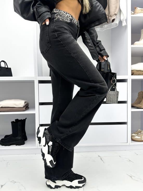 Spodnie Jeansowe Z Panterką Wide Leg Sheryl (9)