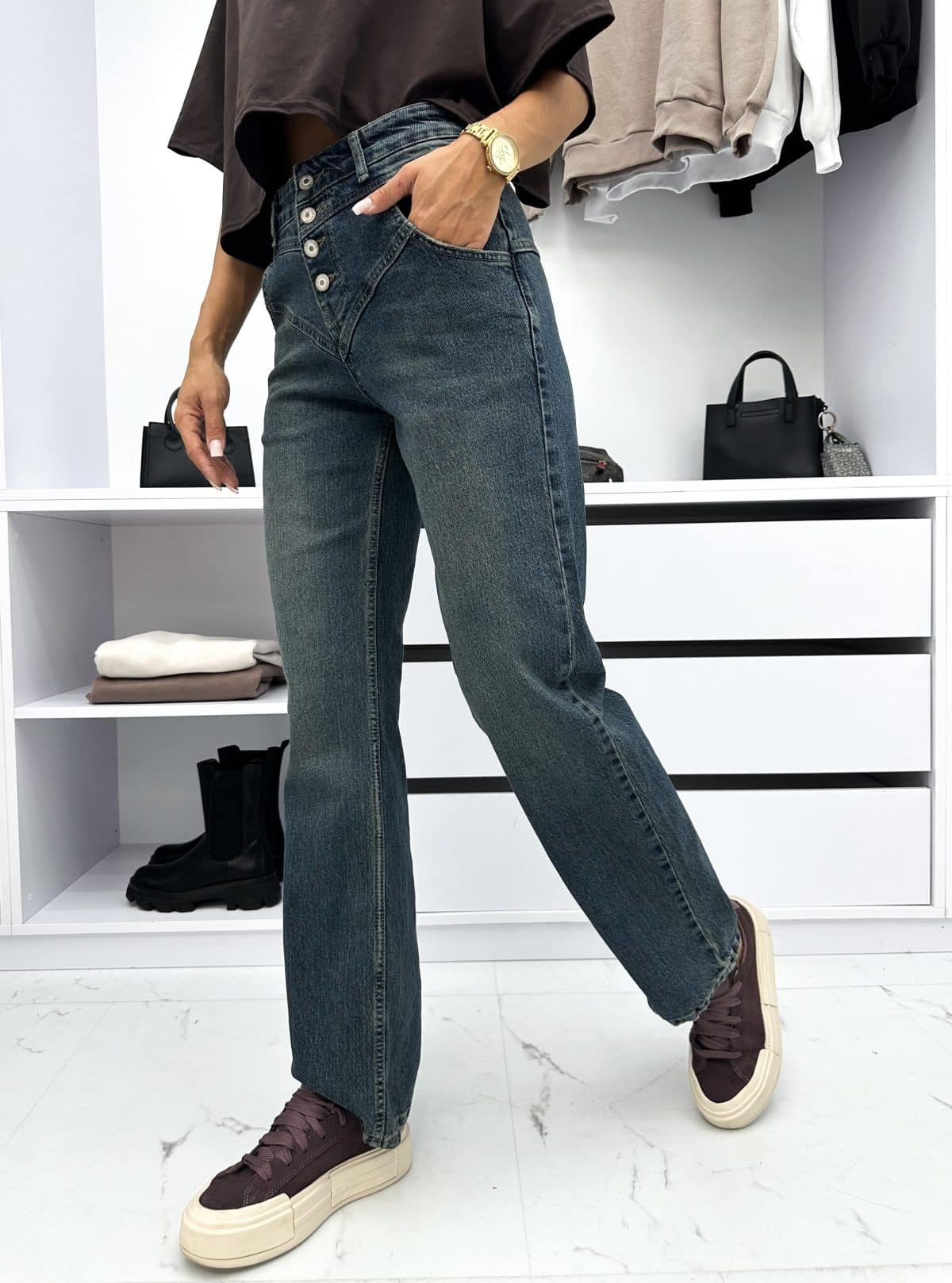 Spodnie Jeansowe Straight Leg Blairy (6)