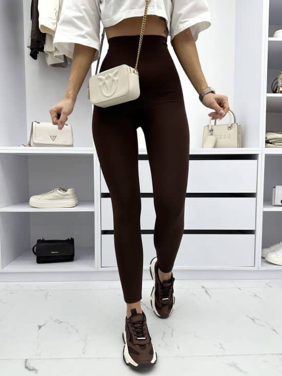 Legginsy Klasyczne Czekoladowe Estelle (2)