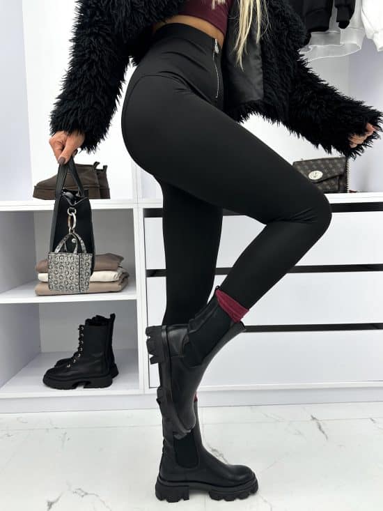 Legginsy Z Przeszyciami Wysoki Stan Zip Eloise (7)