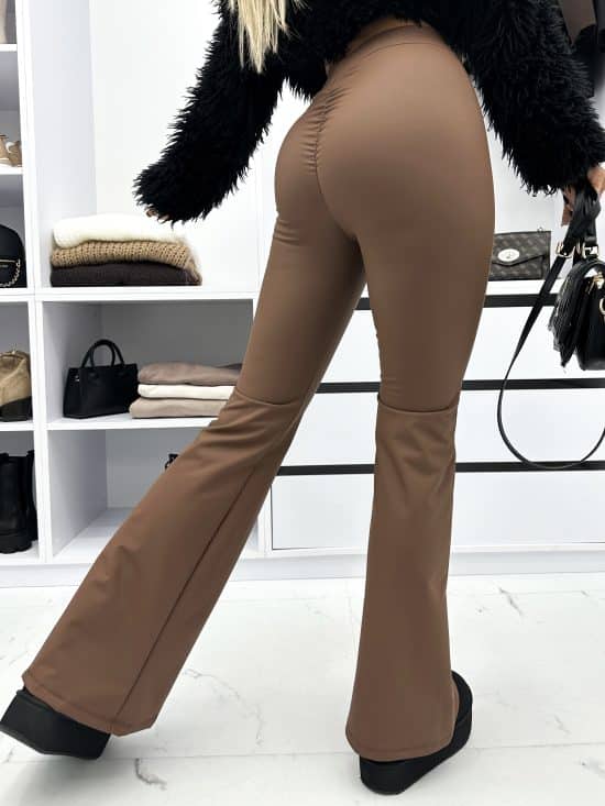 Legginsy Dzwony Skajowe Matowe Push Up Pretty (1)