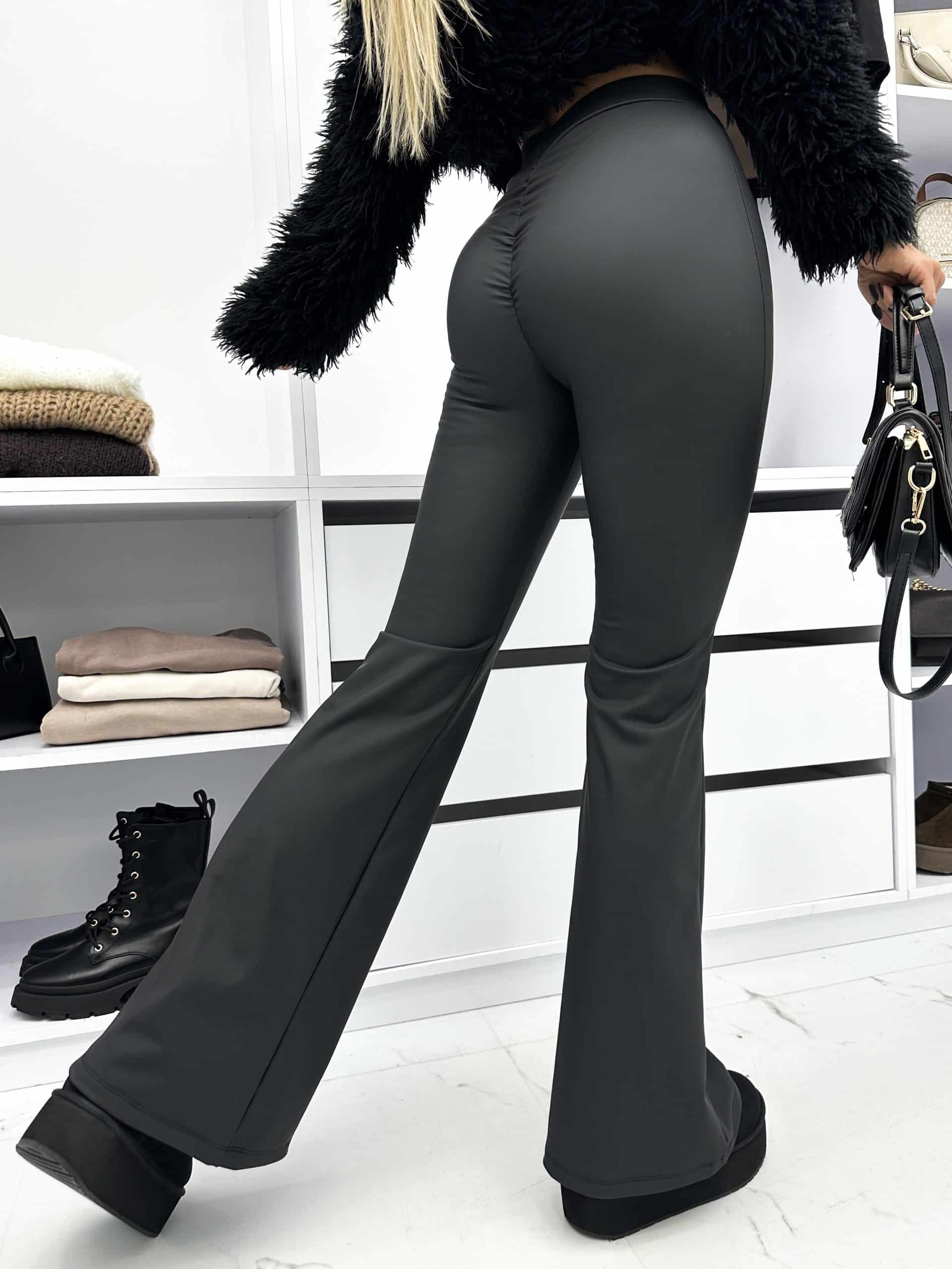 Legginsy dzwony skajowe matowe push up PRETTY (3)