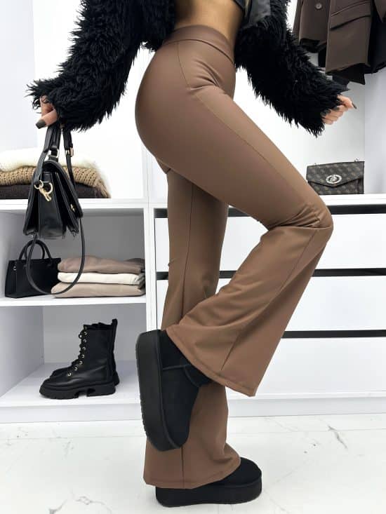 Legginsy Dzwony Skajowe Matowe Push Up Pretty (4)