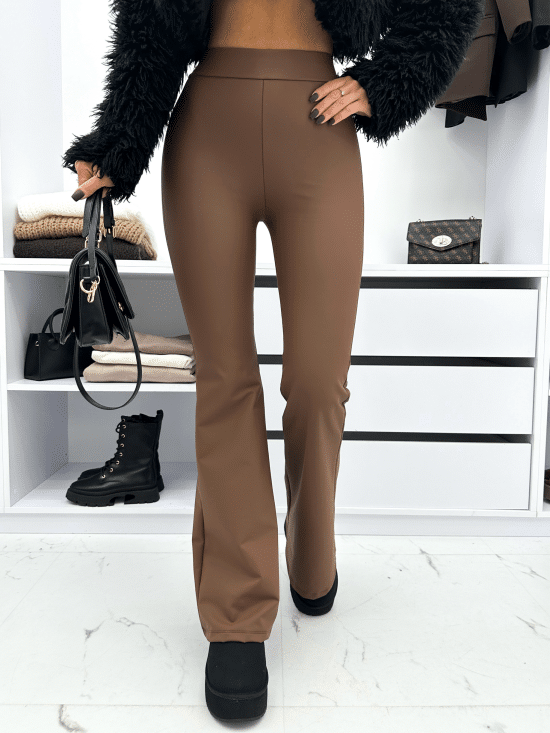 Legginsy Dzwony Skajowe Matowe Push Up Pretty (4)