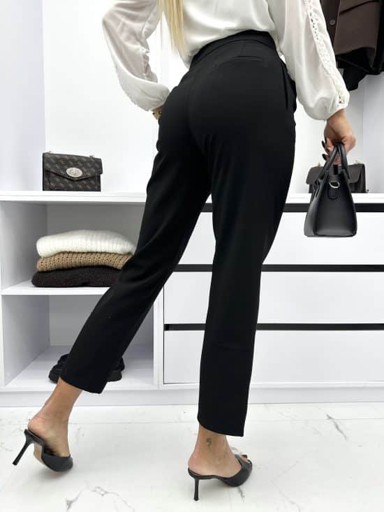 Spodnie Materiałowe Czarne Seville (2)