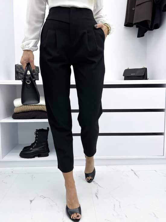 Spodnie materiałowe czarne SEDDY (3)