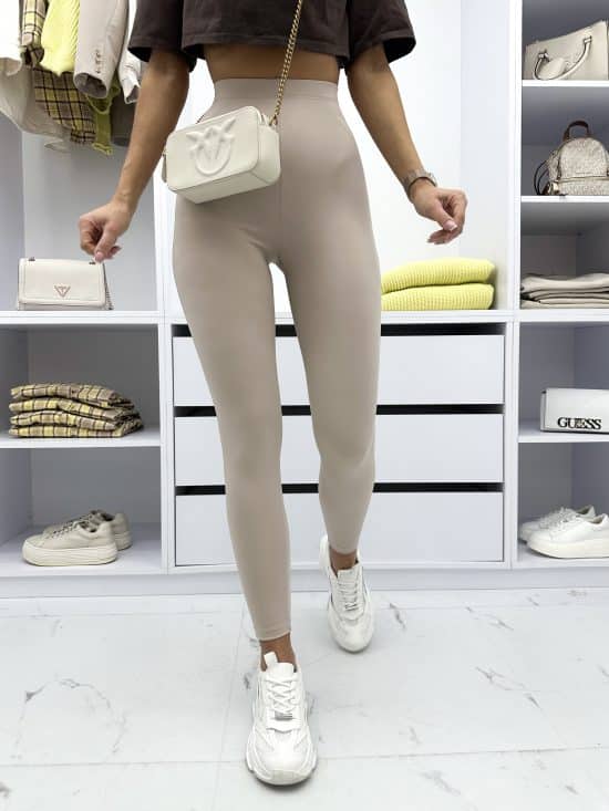 Legginsy Klasyczne Beżowe Estelle (3)