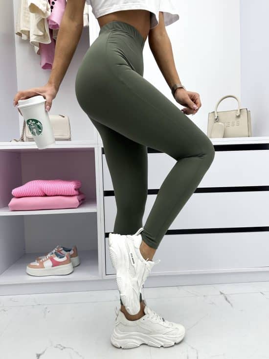 Legginsy Klasyczne Khaki Estelle (3)