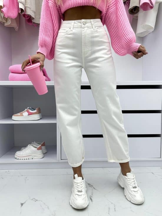 Spodnie Jeansowe Balloon Cream Marile (1)