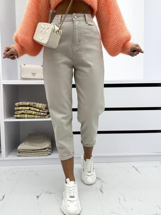 Spodnie Jeansowe Beżowe Oliwia (2)