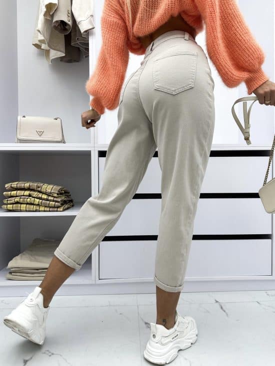 Spodnie Jeansowe Beżowe Oliwia (4)