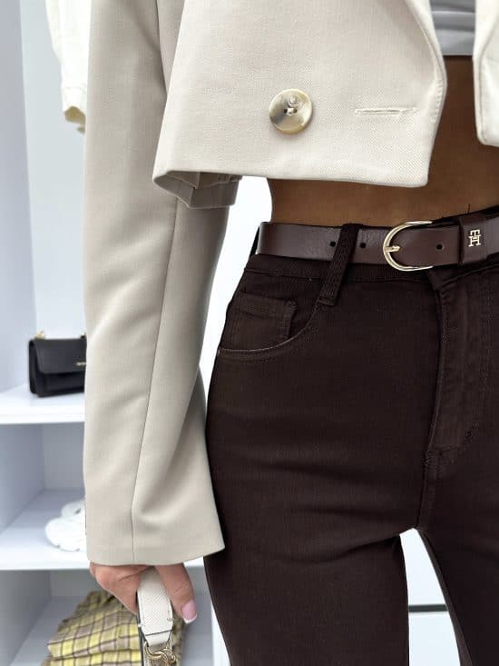 Spodnie Jeansowe Czekoladowe Wide Leg Simply (4)