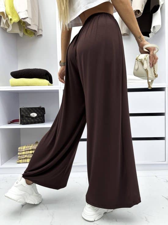 Spodnie Wide Leg Czekolada Mirabell (3)