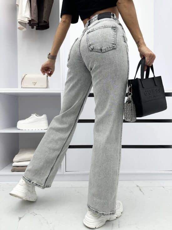 Spodnie Jeansowe Szare Wide Leg Carlott (4)