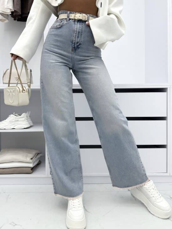 Spodnie Jeansowe Z Bardzo Wysokim Stanem Baggy Cloe (3)