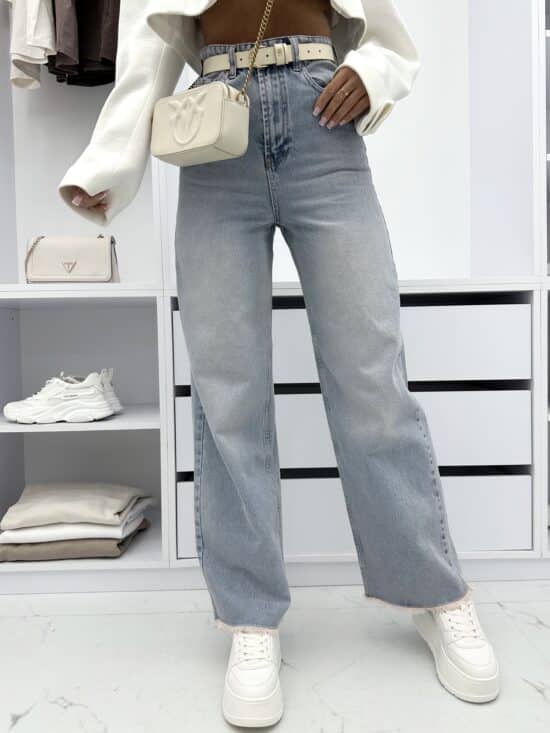 Spodnie Jeansowe Z Bardzo Wysokim Stanem Baggy Cloe (4)