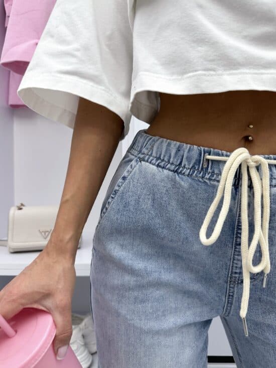 Spodnie Jeansowe Z Troczkiem Wide Leg Novell (4)