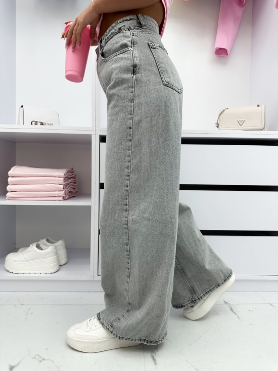Spodnie Jeansowe Baggy Szare Laurent (5)
