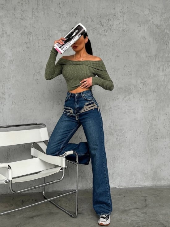 Spodnie Jeansowe 90'S Jeans Palazzo Montea (1)