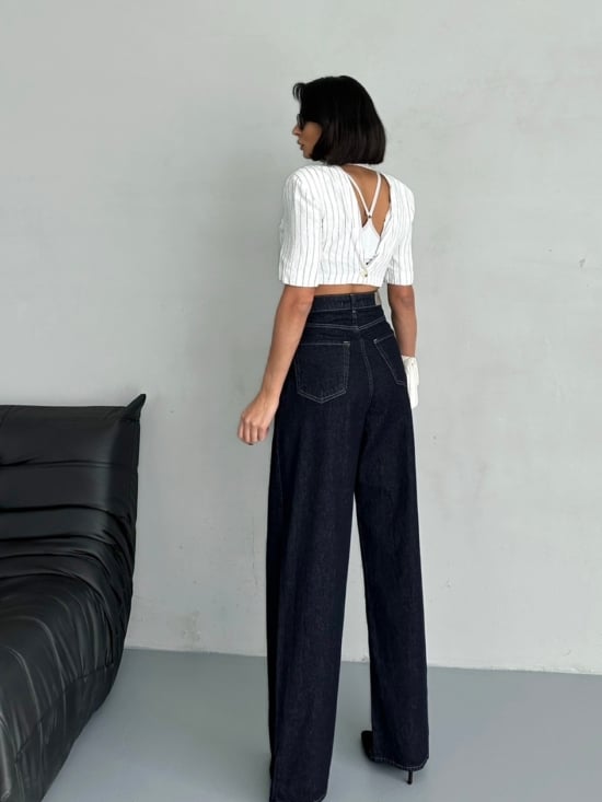 Spodnie Jeansowe Granatowe Baggy Freya (2)