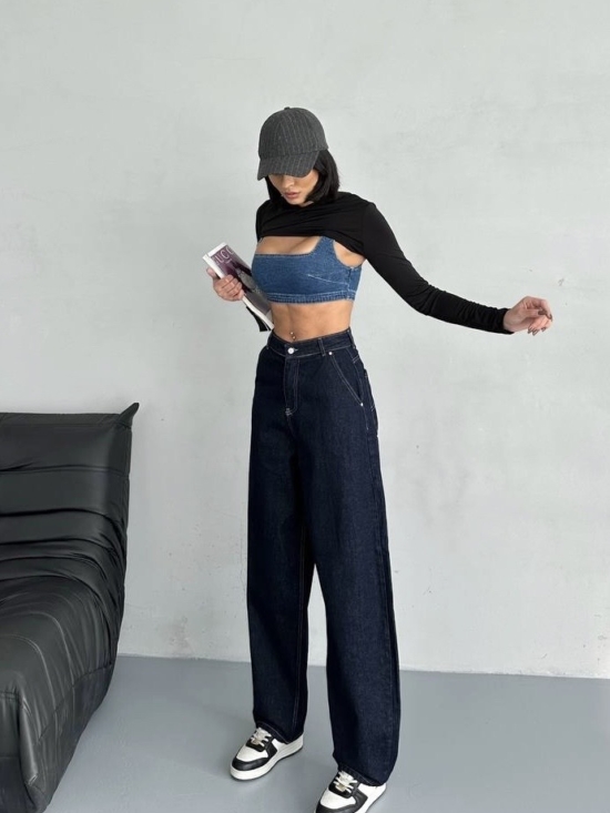 Spodnie Jeansowe Granatowe Skater Fit Monako (1)