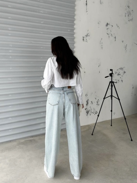 Spodnie Jeansowe Z Dziurami Baggy Mood (1)