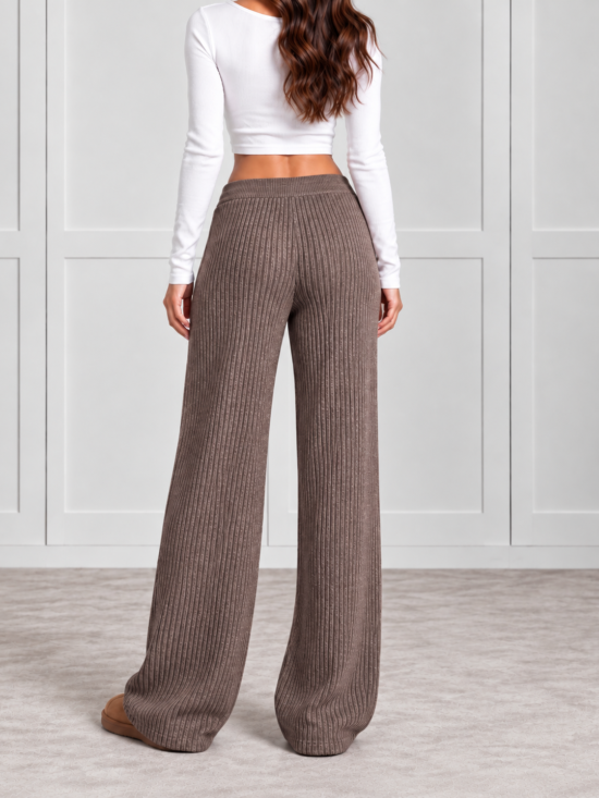 Spodnie Sweterkowe Wide Leg Coffee Margot (2)