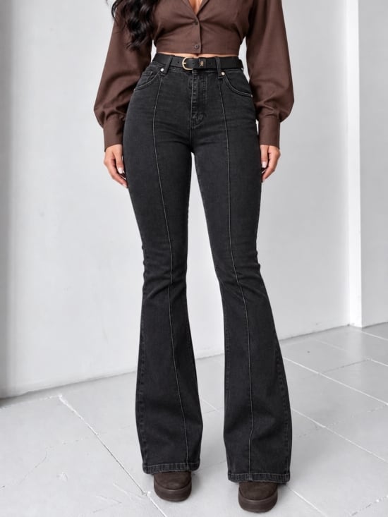 Spodnie Jeansowe Flare Grafit Forella (2)